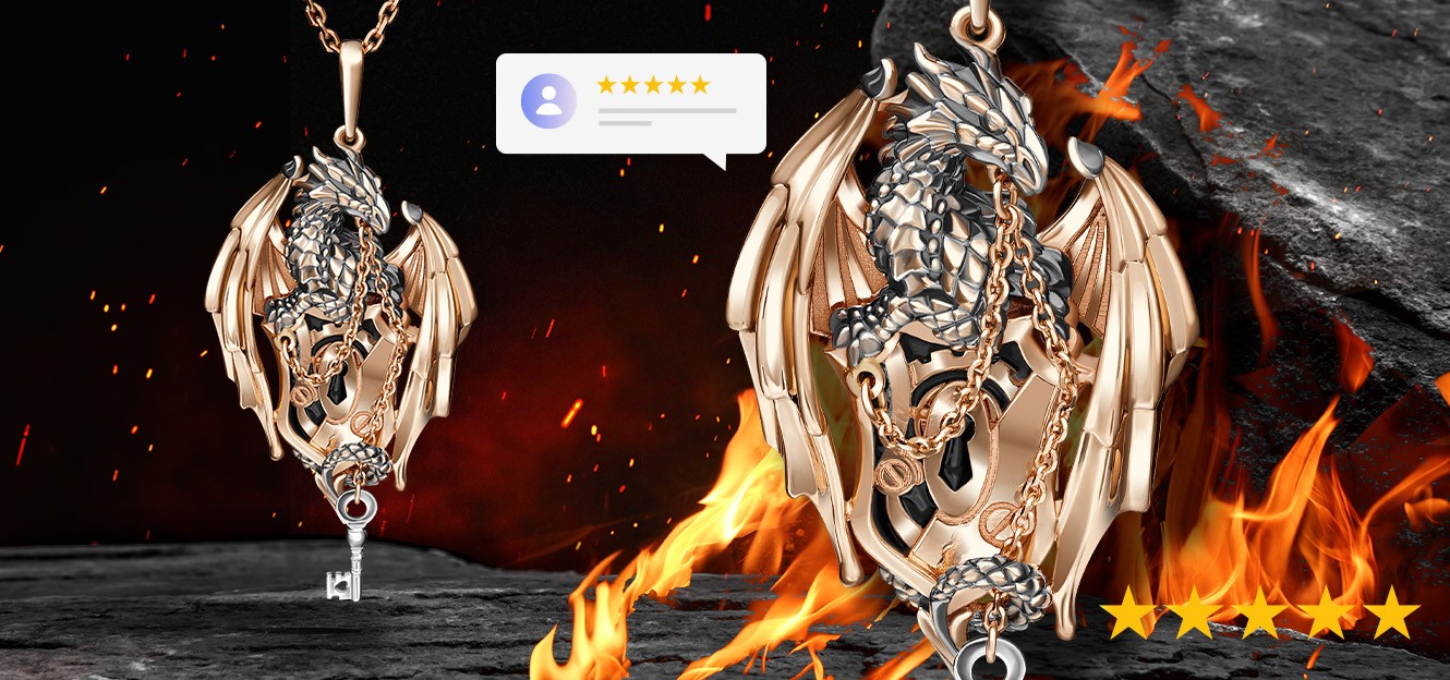 Отзыв о Подвеске «Дракон» из комбинированного золота от PLATINA