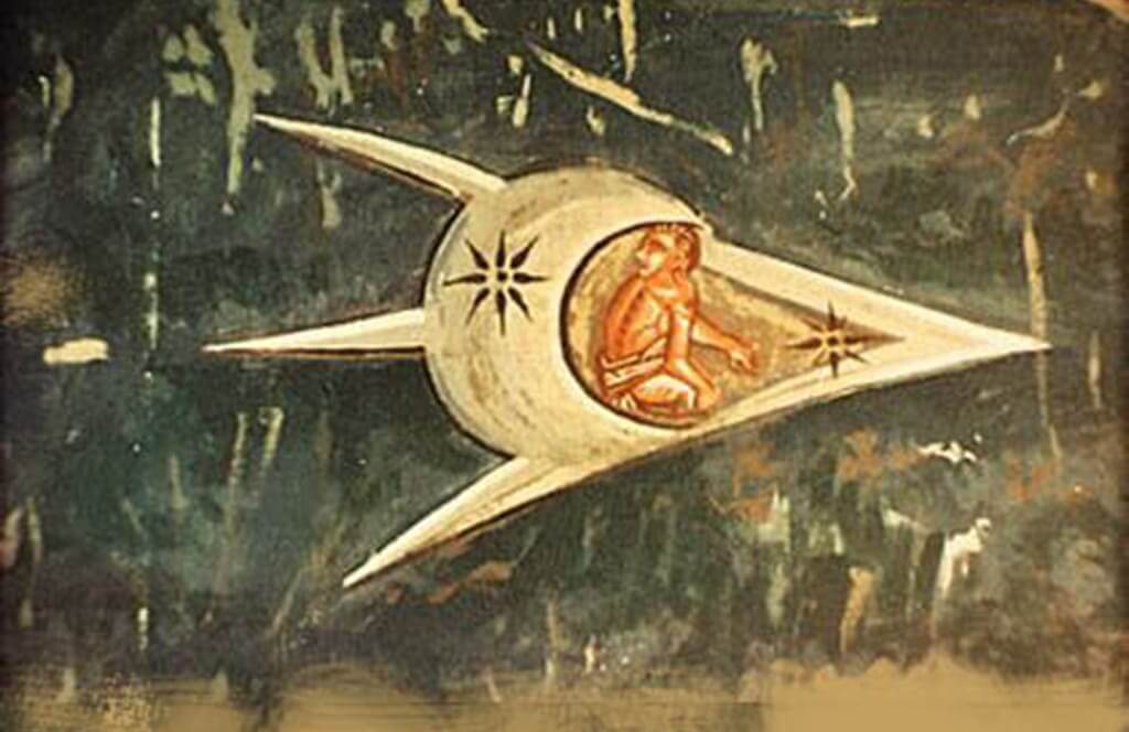 Древний космонавт на Дечанской фреске