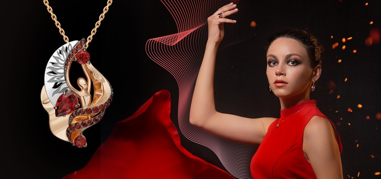 Подвеска «Стихия Огня» из коллекции PLATINA ELEMENTS