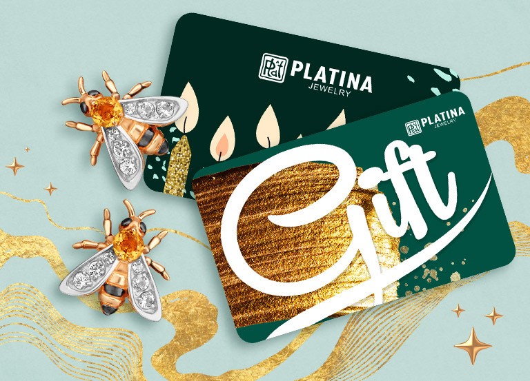 Подарочные сертификаты ювелирного бренда PLATINA
